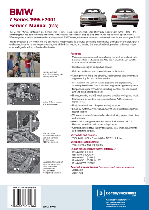 BMW 7 Series (E38) Service Manual: 1995-2001 back cover