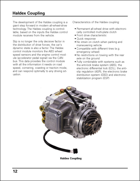 Audi quattro The Evolution of All-Wheel Drive Technical Service Training Self-Study Program Haldex Coupling