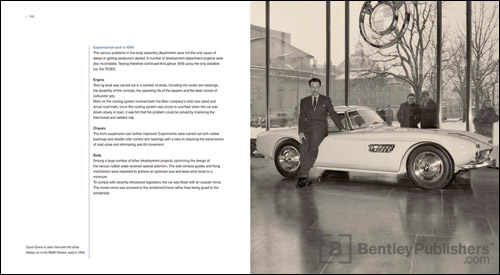 Count Goertz is seen here with the white display car in the BMW Pavilion, early in 1956.