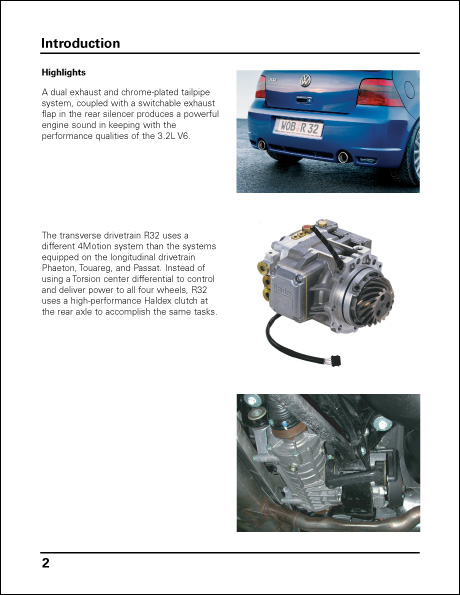 Volkswagen R32 Technical Service Training Self-Study Program Highlights