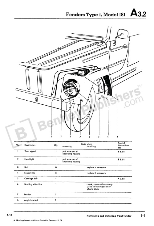 Volkswagen 
Types 1,2,3,4: 
1969-1979
Official Factory Repair Manual Download
