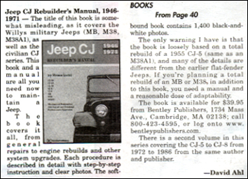 Jeep® CJ Rebuilder