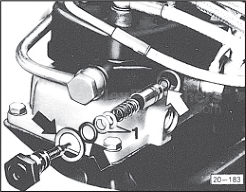 Learn adjustment procedures for CIS and CIS-E fuel injection systems, like pressure adjustment at the relief valve.